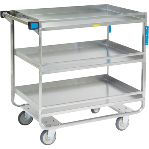 Guard Rail Carts, 3 Tiers, 23" W x 37-1/4" H x 38-5/8" D, 700 lbs. Capacity Distribution Élite MP