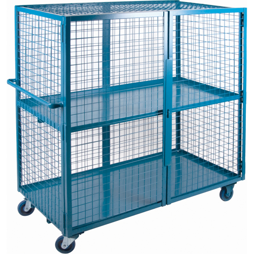 Wire Mesh Truck, 2 Tiers, 63" L x 32" W x 62.5" H, 1200 lbs. Cap. Distribution Élite MP