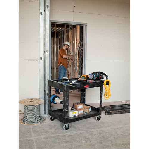 Heavy Duty Utility Cart - 4500-88, 2 Tiers, 17-1/8" x 33-1/4" x 39", 500 lbs. Capacity Distribution Élite MP