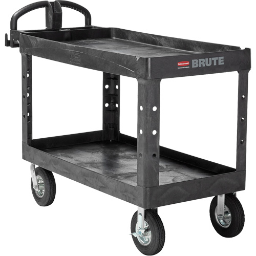 Heavy-Duty Utility Cart, 2 Tiers, 25-1/4" x 33-1/4" x 55", 750 lbs. Capacity Distribution Élite MP