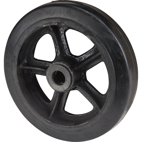 Mold-On Rubber Wheel, 8" (203 mm) Dia. x 2" (51 mm) W, 400 lbs. (181 kg.) Capacity Distribution Élite MP