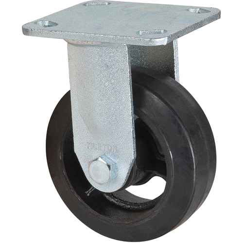 Roulette moul&eacute;, Fixe, 5" (127 mm), Caoutchouc, 440 lb (199 kg) Distribution Élite MP