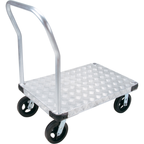 Chariots &agrave; plateforme en aluminium, 24" la x 36" lo, 2000 lb cap, Roues Caoutchouc moul&eacute; Distribution Élite MP
