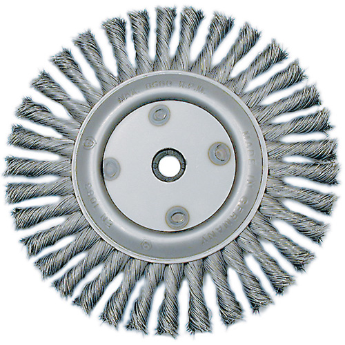 Meule &agrave; fils nou&eacute;s torsad&eacute;s, Dia. 6", Fils 0,02", Arbre 5/8"-1/2, Acier Distribution Élite MP
