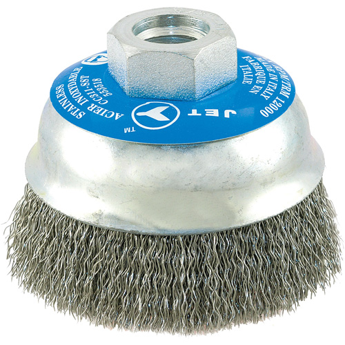 Brosse boisseau &agrave; fils cr&ecirc;p&eacute;s en acier inoxydable Distribution Élite MP