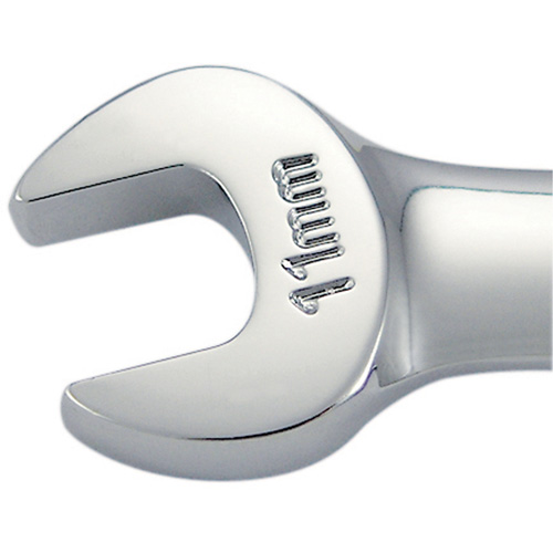 Non-Reversible Long Pattern Ratcheting Combination Wrench, 11 mm, Chrome Finish Distribution Élite MP