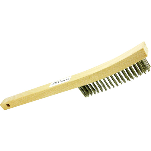 Brosse m&eacute;tallique &agrave; poils longs &agrave; quatre rang&eacute;es et manche long 4LHSS, Acier inoxydable, 4 x 19 rangs de fils, Longueur 13-3/4" Distribution Élite MP