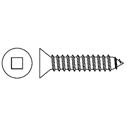 Tapping Flat Head Screws, #6 x 1-1/4" L, Zinc Plated Distribution Élite MP