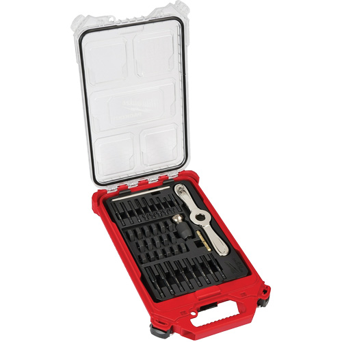Jeu de tarauds & fili&egrave;res m&eacute;triques PackOut avec poign&eacute;e 2-en-1 Hex-Lok, 38 Morcea Distribution Élite MP