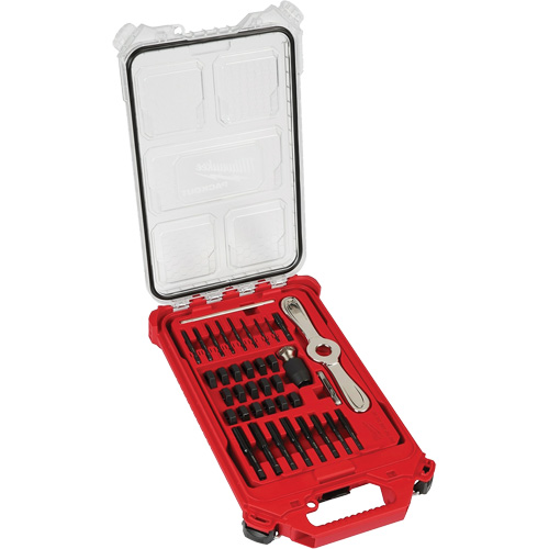 Jeu de tarauds & fili&egrave;res SAE PackOut avec poign&eacute;e 2-en-1 Hex-Lok, 38 Morcea Distribution Élite MP