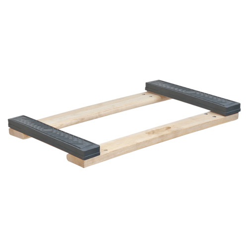 Cadre de socle roulant en bois dur &agrave; bouts avec caoutchouc, Cadre en Bois, 18" la x 24" p x 2,5" h, Capacit&eacute; de 900 lb Distribution Élite MP