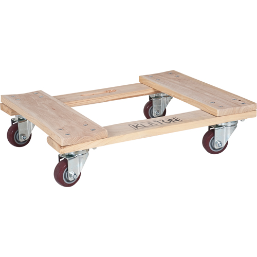 Socle roulant en bois dur, Roues en Polyur&eacute;thane, Capacit&eacute; de 900 lb, 18" la x 24" p x 7" h Distribution Élite MP