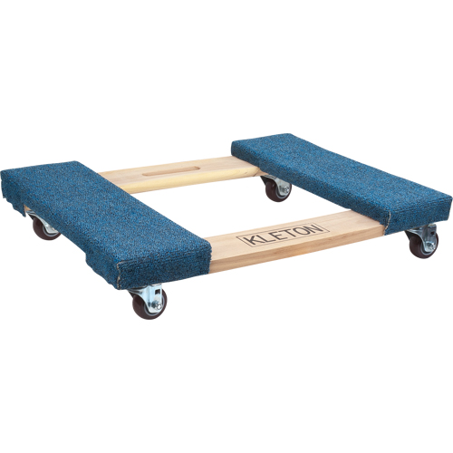 Socle roulant en bois dur &agrave; bouts avec tapis, Cadre en Bois, 18" la x 24" lo, Capacit&eacute; 900 lb Distribution Élite MP