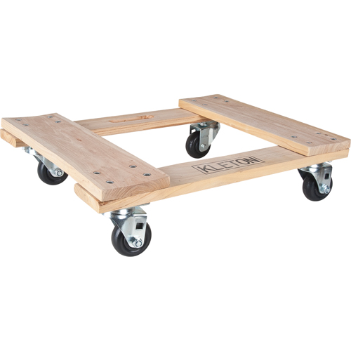 Hardwood Dolly, Polyolefin Wheels, 1000 lbs. Capacity, 18" W x 24" D x 7" H Distribution Élite MP