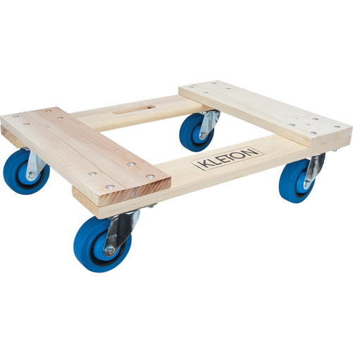 Hardwood Dolly, Rubber Wheels, 1400 lbs. Capacity, 18" W x 30" D x 7" H Distribution Élite MP