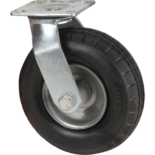 Roulettes pneumatiques, Pivotant, 8" (203,2 mm), Pneumatique, 350 lb (158,8 kg) Distribution Élite MP