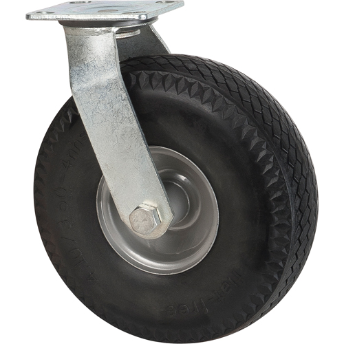 Roulettes anticrevaisons, Pivotant, 10" (254 mm), Anticrevaison, 300 lb (136 kg) Distribution Élite MP