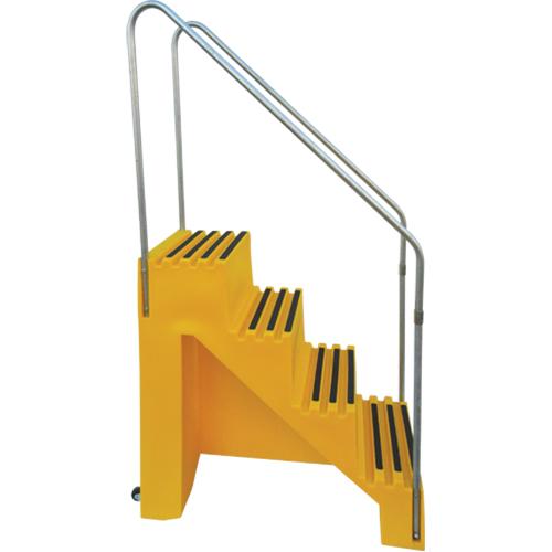 Escabeau industriel, 4 marches, 43" x 22-1/2" x Hauteur 66" Distribution Élite MP