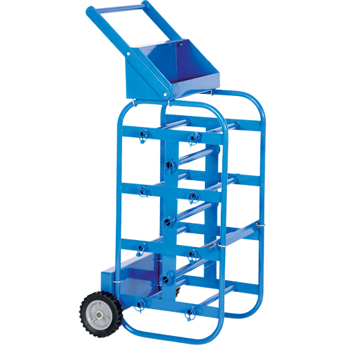 Chariot portatif pour mat&eacute;riaux bobin&eacute;s, Acier, 11 Montants, 19-1/2" la x 43-1/4" h x 17-1/2" p, Capacit&eacute; de 150 lb Distribution Élite MP