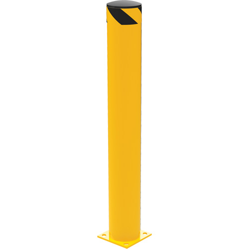 Butoir de s&eacute;curit&eacute;, Acier, 48" h x 6,5" la, Jaune Distribution Élite MP