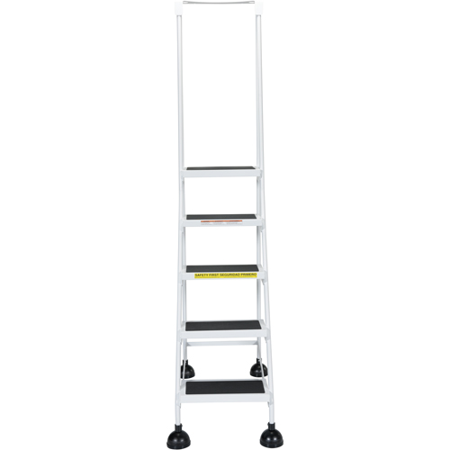 &eacute;chelles Stop-Step pour travaux l&eacute;gers, 5 marches, Largeur de la marche 16", Hauteur de la plateforme 47-11/16", Acier Distribution Élite MP