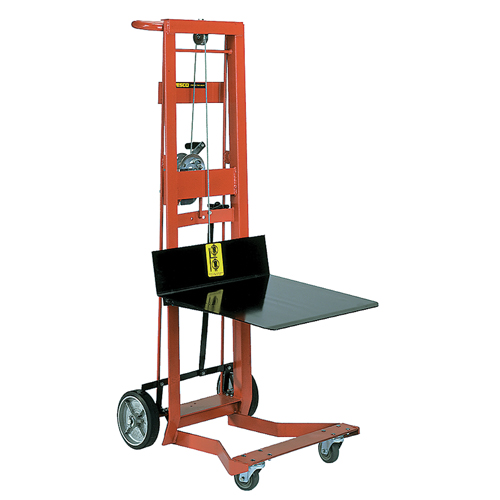 Empileur &agrave; plateforme, M&eacute;canisme Treuil manuel, Capacit&eacute; de 750 lb, Levage max de 40" Distribution Élite MP