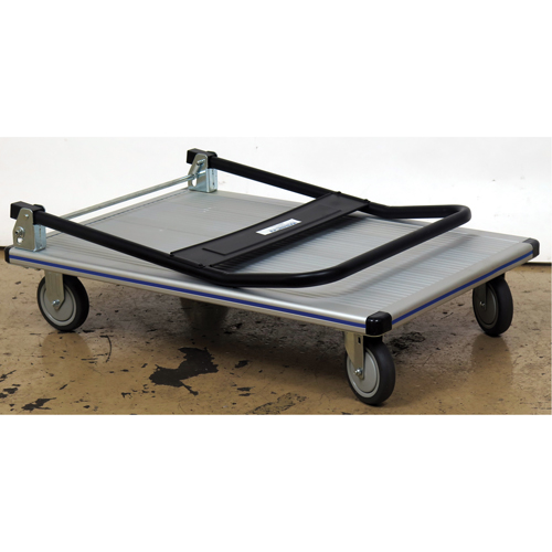 Chariot &agrave; plateforme avec poign&eacute;e pliante, Aluminium, 350 lb, 29" lo x 18-1/2" la, Hauteur 34-1/2" Distribution Élite MP