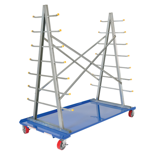 A-Frame Bar & Pipe Cart, Steel, 36-3/4" W x 73-3/4" D x 72-1/2" H, 2000 lbs. Capacity Distribution Élite MP