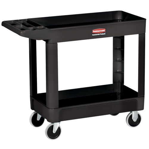 Heavy-Duty Utility Cart - 4500-89, 2 Tiers, 18" x 33-1/4" x 39", 500 lbs. Capacity Distribution Élite MP