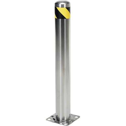 Safety Bollard, Stainless Steel, 36" H x 8" W, Silver Distribution Élite MP