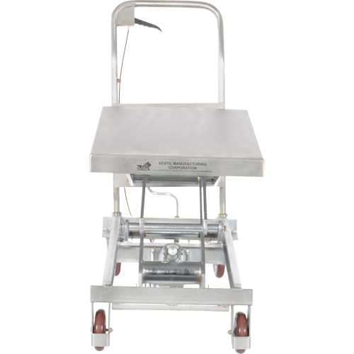 Table &eacute;l&eacute;vatrice hydraulique manuelle &agrave; ciseaux, 35-1/2" lo x 20" la, Partiellement en acier inoxydable, Capacit&eacute; 800 lb Distribution Élite MP