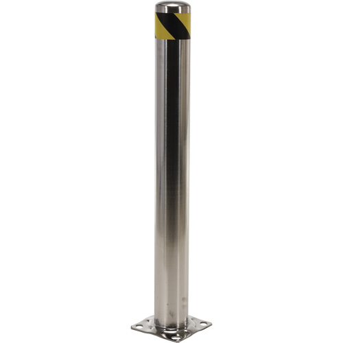 Safety Bollard, Stainless Steel, 42" H x 8" W, Silver Distribution Élite MP