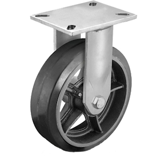 Heavy-Duty Plate Caster, Swivel, 6" (152.4 mm), Rubber, 450 lbs. (204 kg.) Distribution Élite MP