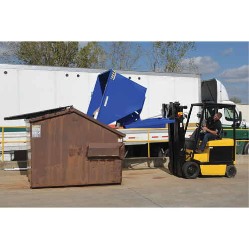 Self-Dumping Hopper, Steel, 1 cu.yd., Blue Distribution Élite MP