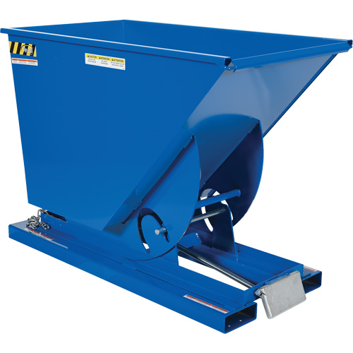 Self-Dumping Hopper, Steel, 3/4 cu.yd., Blue Distribution Élite MP