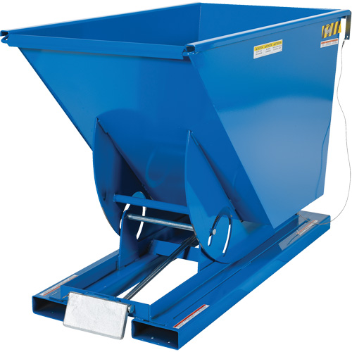 Self-Dumping Hopper, Steel, 3/4 cu.yd., Blue Distribution Élite MP
