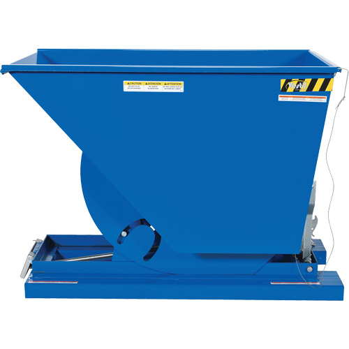 Self-Dumping Hopper, Steel, 3/4 cu.yd., Blue Distribution Élite MP