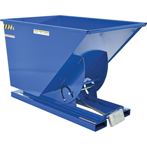 Self-Dumping Hopper, Steel, 1 cu.yd., Blue Distribution Élite MP