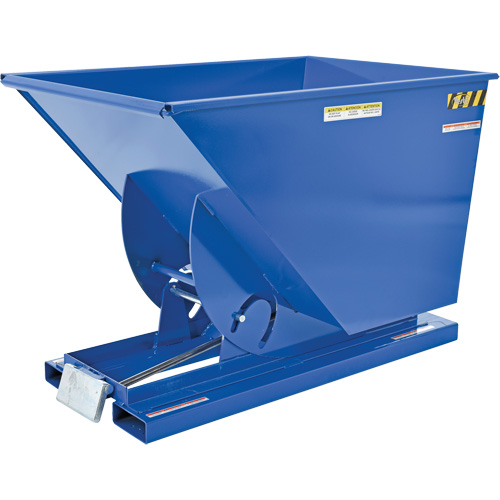 Self-Dumping Hopper, Steel, 1 cu.yd., Blue Distribution Élite MP