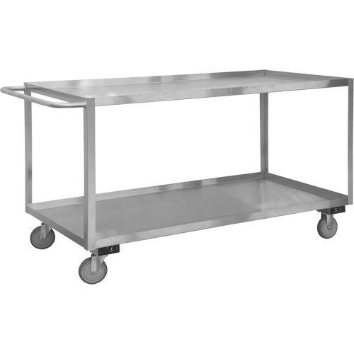 Industrial Grade Shelf Cart, 2 Tiers, 18-1/8" W x 42" H x 35" D, 1200 lbs. Capacity Distribution Élite MP