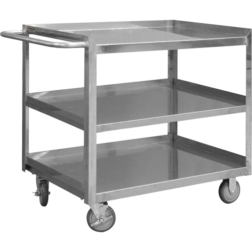 Chariot avec tablettes de calibre industriel, 3 Tiers, 24-1/8" la x 35" h x 42" p, Capacit&eacute; 1200 lb Distribution Élite MP