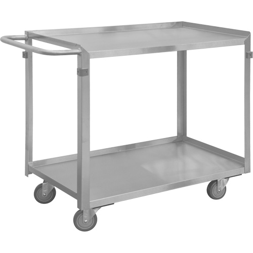 Chariot avec tablettes de calibre industriel, 2 Tiers, 22-1/2" la x 34" h x 54-7/16" p, Capacit&eacute; 600 lb Distribution Élite MP