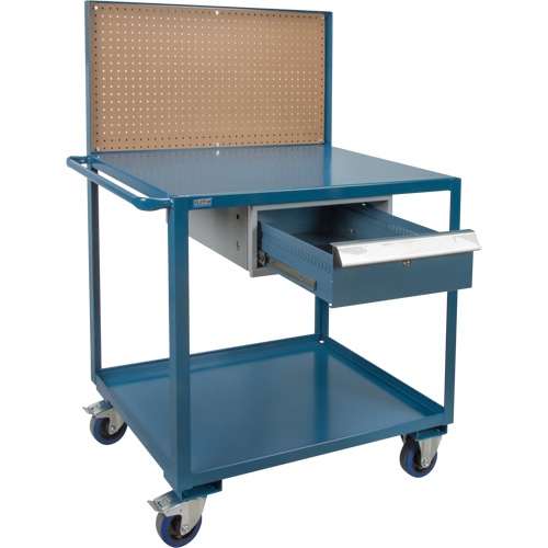 Chariot de service mobile, 2 Tiers, 24" la x 57" h x 40" p, Capacit&eacute; 1200 lb Distribution Élite MP