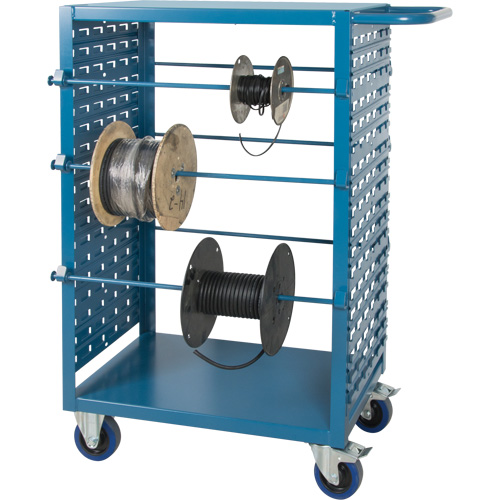 Chariot mobile pour mat&eacute;riaux bobin&eacute;s, Acier, 6 Montants, 21" la x 48" h x 38" p, Capacit&eacute; de 1200 lb Distribution Élite MP