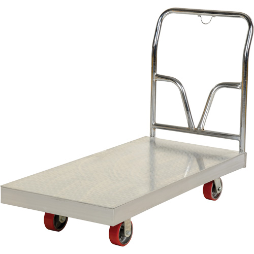 Aluminum Sheet Deck Platform Truck, 24" W x 48" L, 3600 lbs. Cap., Polyurethane Wheels Distribution Élite MP