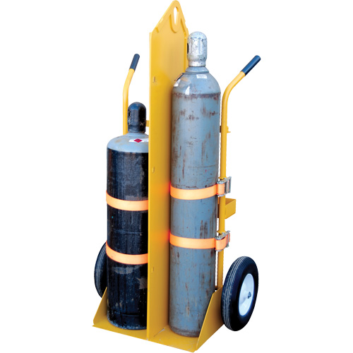 Chariot pour chalumeau et bouteille &agrave; gaz, Roues Rempli de mousse, Base de 23-1/8" la x 22-13/16" lo, 500 lb Distribution Élite MP