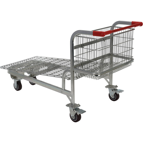 Nestable Wire Cart, Steel, 28-3/4" x 37-1/16" x 59-5/8", 275 lbs. Capacity Distribution Élite MP