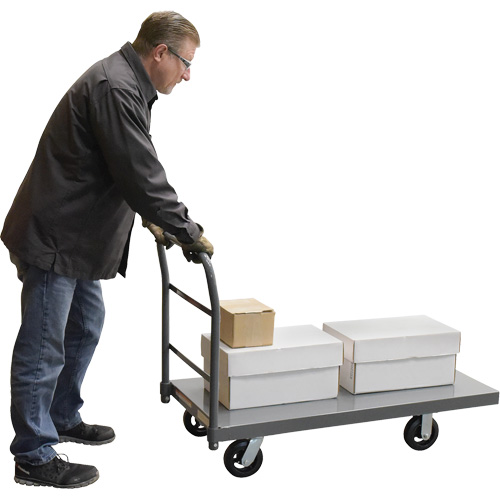 Platform Truck, 48" L x 24" W, 2000 lbs. Capacity, Rubber Casters Distribution Élite MP