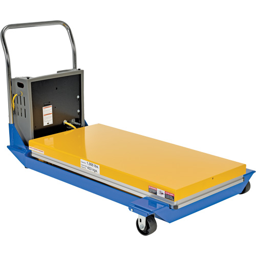 DC Powered & Manual Scissor Lift Table, Steel, 48" L x 24" W, 1000 lbs. Capacity Distribution Élite MP