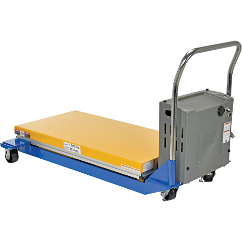 DC Powered & Manual Scissor Lift Table, Steel, 48" L x 24" W, 1000 lbs. Capacity Distribution Élite MP